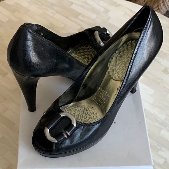 Calvin Klein | Roary G. Nappa Peep Toe Pumps - Picture 1 of 8